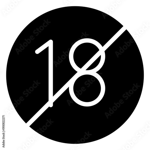 Age Limit Vector Icon