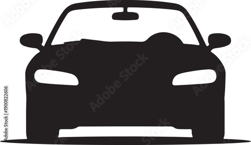 Car icon. Auto vehicle isolated. Transport icons. Automobile silhouette front view. Sedan car, vehicle or automobile symbol on white background