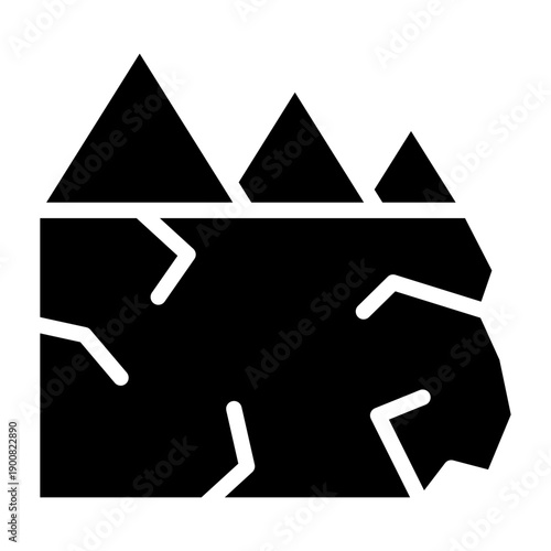Coastal Cliff Vector Icon