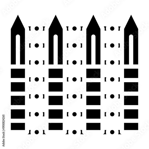 Perimeter Fence Vector Icon