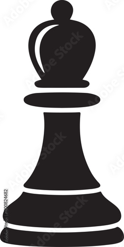 Chess bishop icon symbol vector