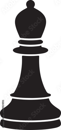 Chess bishop icon symbol vector