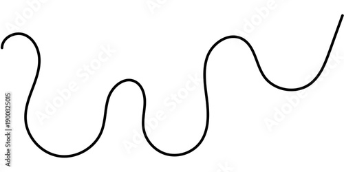 Long curvy lines and tangled threads form seamless pattern with organic flow, perfect for abstract backgrounds and decorative design elements