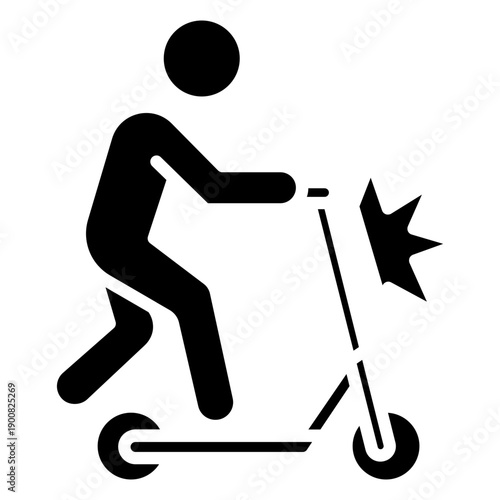 Scooter Injury Vector Icon