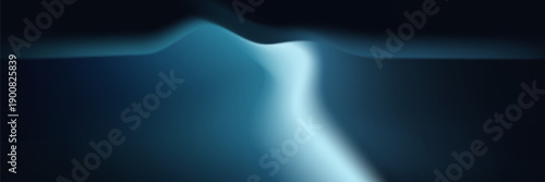 Dark blue background glowing light blue ray spotlight stage studio backdrop product placement abstract template design