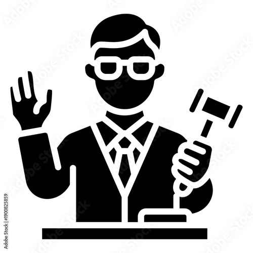 Auctioneer Male Vector Icon