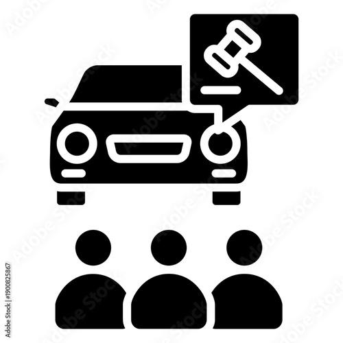 Car Auction Vector Icon