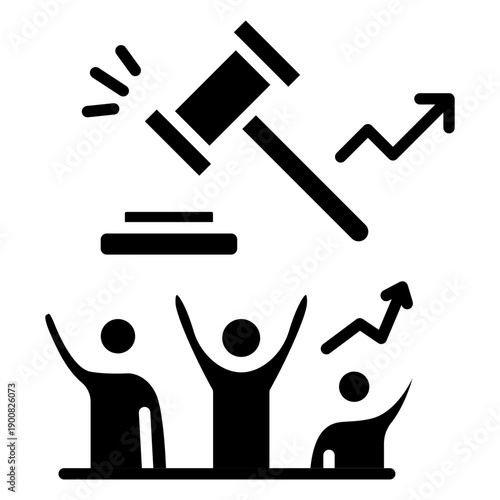 Dynamic Auction Vector Icon