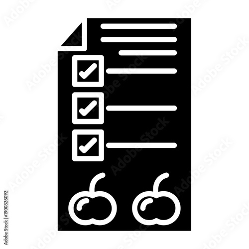 Meal Plan Vector Icon