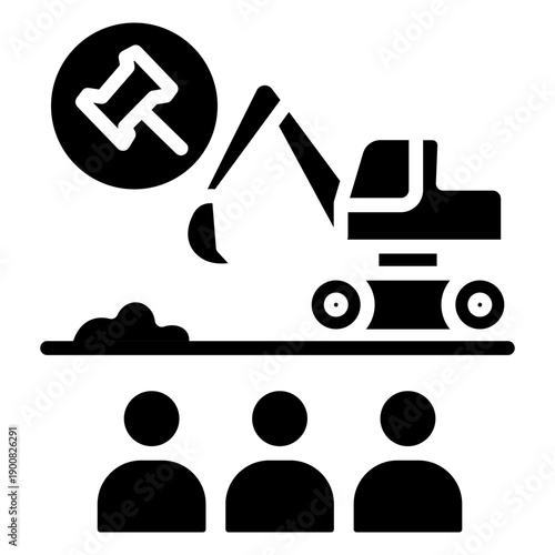 Machinery Auction Vector Icon