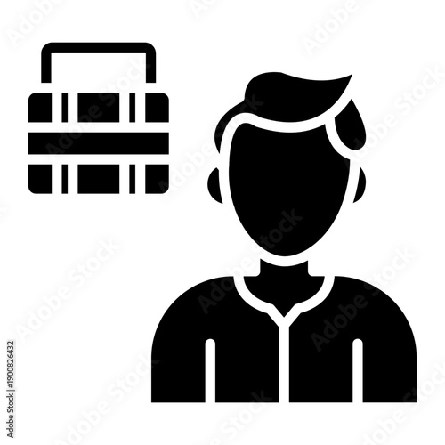 Job Candidate Male Vector Icon
