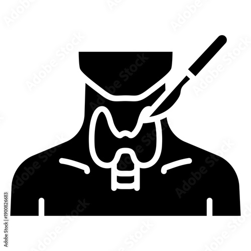 Thyroid Surgery Vector Icon