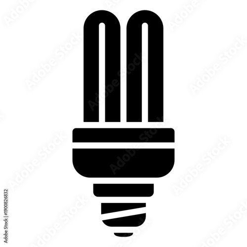 Fluorescent Light Bulb Vector Icon