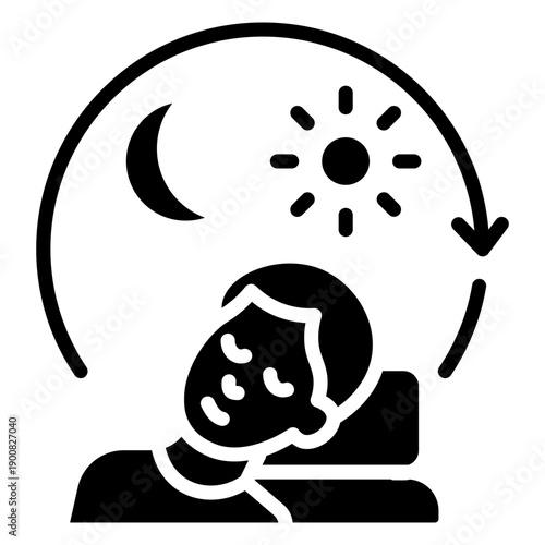 Natural Sleep Schedule Vector Icon