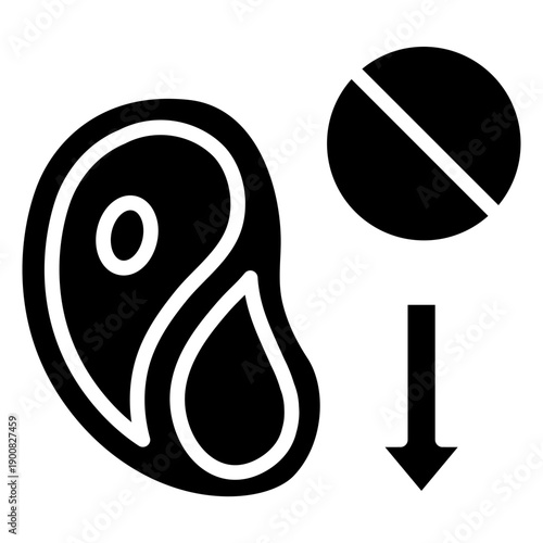 Reduced Meat Consumption Vector Icon