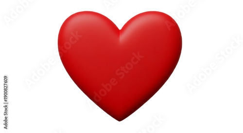 Free Download Glossy red heart icon, symbol, or logo element for Valentine's Day, love, or affection - Isolated on transparent background, png - GFXLoad