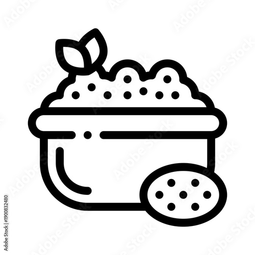 mashed potatoes line icon