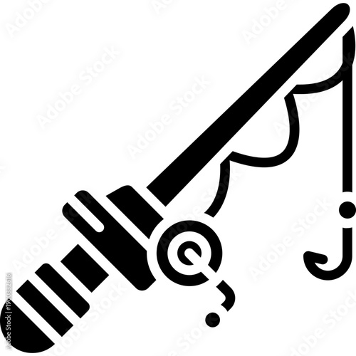 Fishing rod Vector Icon