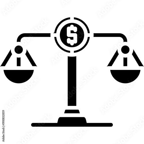 Fraudulent Scales of Justice Vector Icon