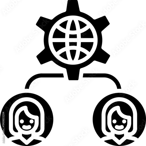 Shadowy Network Vector Icon