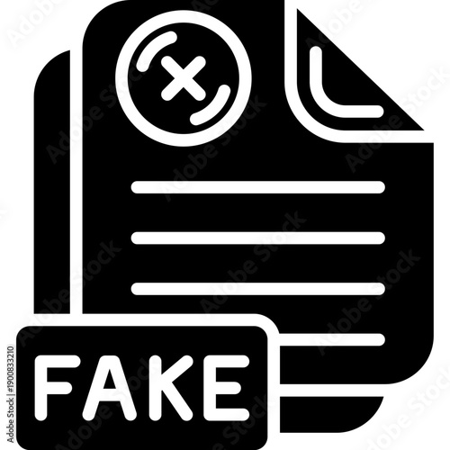 Fraudulent Document Vector Icon