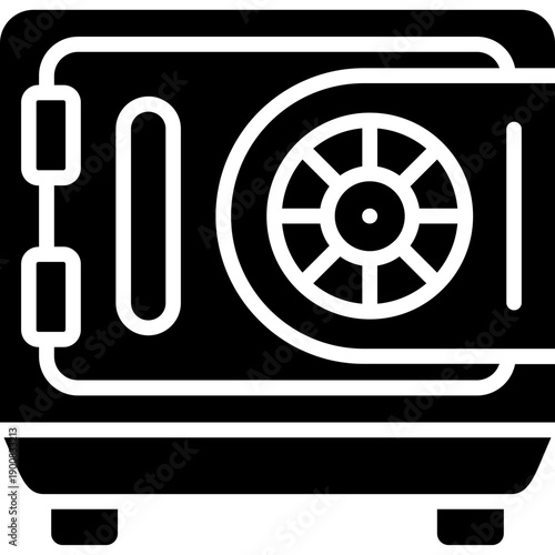 Money Filled Vault Vector Icon