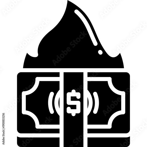 Greed Fueled Fire Vector Icon