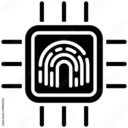 Biometric Cpu Vector Icon
