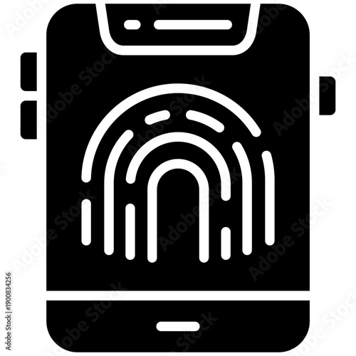 Mobile Face Detection Vector Icon