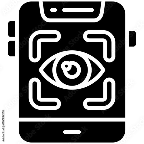 Mobile Retina Scan Vector Icon