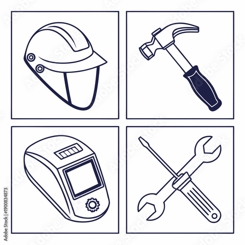 A collection of essential safety and construction tools for various projects