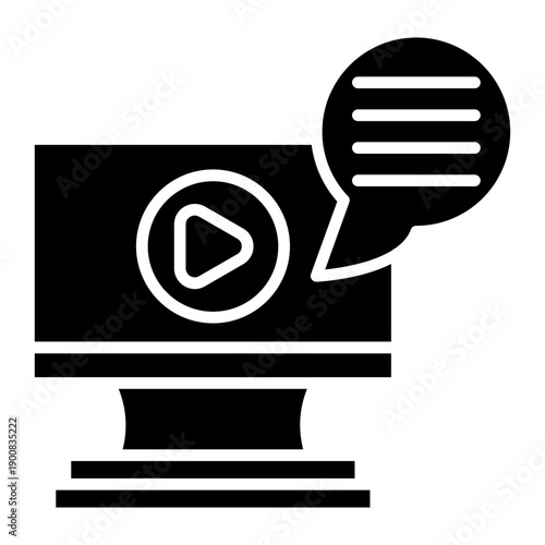 Video Chat Vector Icon