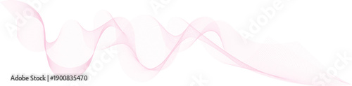 Abstract vector background with smooth color wave. Smoke wavy lines. Vector pink waves background