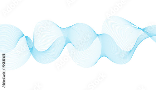 Abstract frequency sound wavy, twisted curve lines with blend effect. Technology abstract wavy curve lines on transparent background.  Abstract business wave curve lines background.