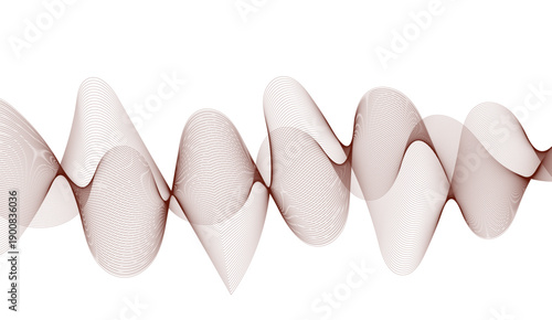 Abstract frequency sound wavy, twisted curve lines with blend effect. Technology abstract wavy curve lines on transparent background.  Abstract business wave curve lines background.