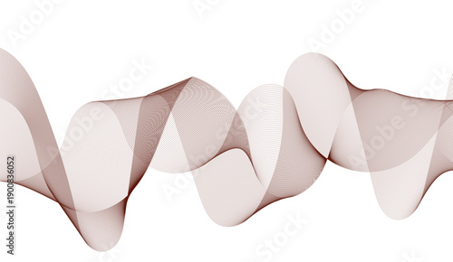 Abstract frequency sound wavy, twisted curve lines with blend effect. Technology abstract wavy curve lines on transparent background.  Abstract business wave curve lines background.
