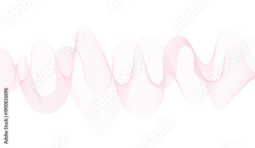 Elegant Abstract Wave Background Minimalist Pink Lines on White vector