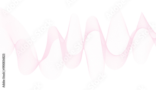 Abstract horizontal glowing pink line wave background