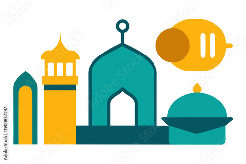 taj mahal vector illustration