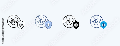 Pregnancy Multiple Icon Illustration Vector