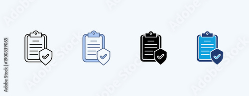 Policy Multiple Icon Illustration Vector
