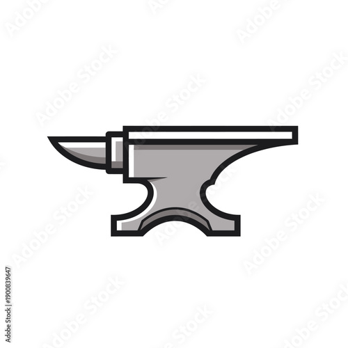 A detailed illustration showcasing a classic blacksmith s anvil rendered in a stark silhouette high quality professional modern elegant stylish clean crisp vibrant