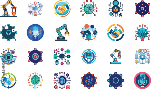 Business Growth Partnership Handshake Agreement Vector Illustration