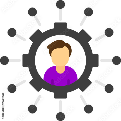Person connected within network nodes