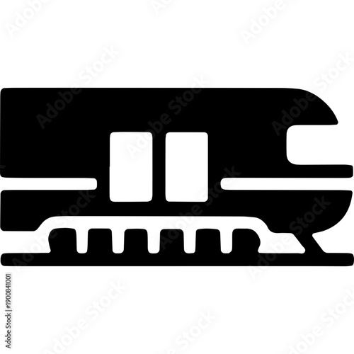 train, transportation glyph icon