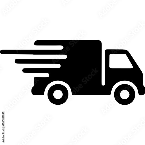 delivery truck icon, transportation glyph icon