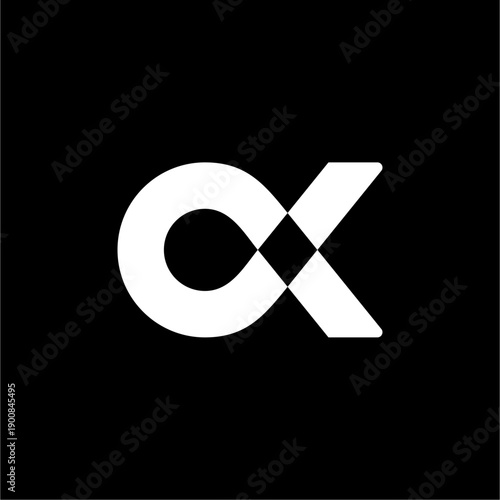 Solid, interlocking loops forming "a" bold alpha, represents connectivity and structural strength.