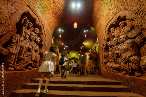underground palace, Oriental Buddha Park, Leshan city, Sichuan, China, Asia