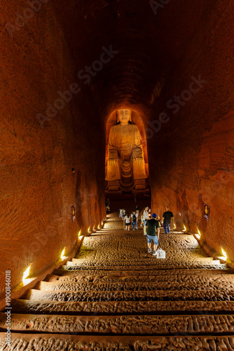 seated Buddha, thirty-three meters tall, underground palace, Oriental Buddha Park, Leshan city, Sichuan, China, Asia