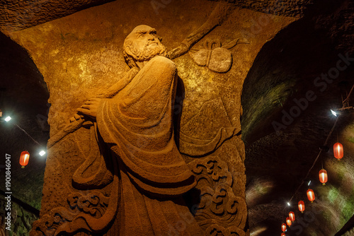 underground palace, Oriental Buddha Park, Leshan city, Sichuan, China, Asia